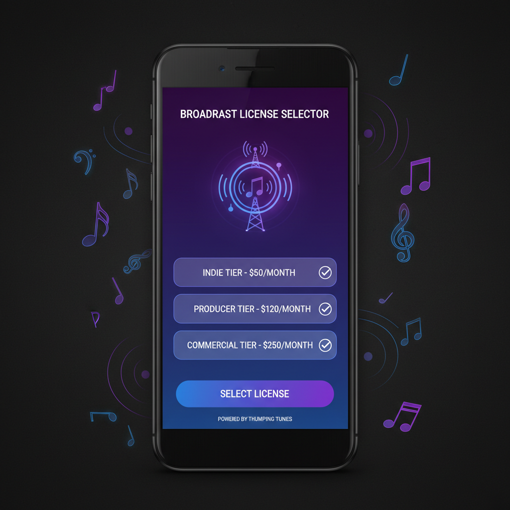 Broadcast License Mobile Selector